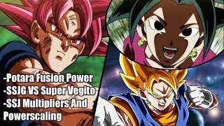 Super Vegito VS Super Saiyan God Revisited And Dragon Ball Super Power Multipliers