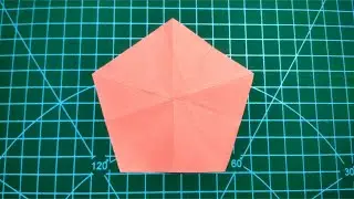 HOW TO CUT A PENTAGON FROM A SQUARE OF PAPER - square to pentagon