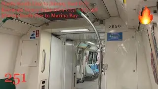 SMRT (NSL) Ride on C151 set 057/058 from Marina South Pier NS28 to Marina Bay NS27/TE20/CE2