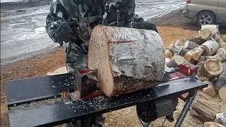 Now the wood splitter chops four times faster