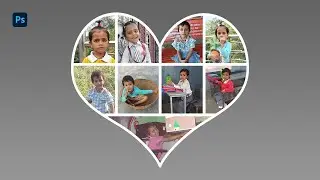 How to Make Heart Collage in Photoshop | Heart Shape Photo Frame