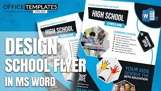 School Flyer Design in MS Word | How to Design Flyer | DIY