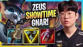 ZEUS SHOWTIME WITH GNAR! - T1 Zeus Plays Gnar TOP vs Akali! | Bootcamp 2023