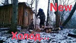 Замёрз в ИЗБЕ ТАЁЖНОЙ! Долгое возвращение с первого льда. Один в лесу!