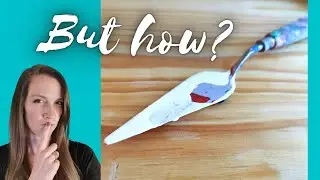 Acrylic pouring - How to use a palette knife