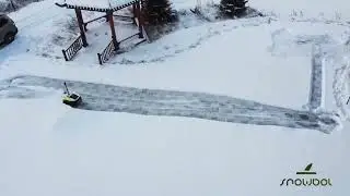 The Snowbot S1 autonomous snowblower robot was developed by the Chinese company Hanyang Technology