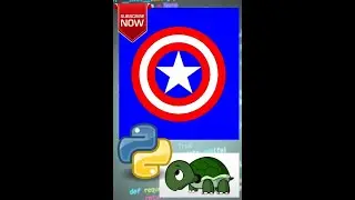 Captain America Shield | Beautiful Pattern using Turtle Module in Python| PART 8 |