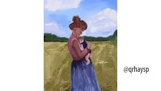 Mãe e filho - Speed Painting