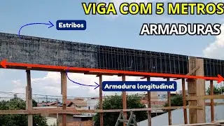 Minimum reinforcement for 5-meter beams | See why you should use stirrup supports in concrete beams
