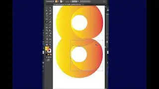 8 Number Gradient Logo Design From Illustrator Full Video