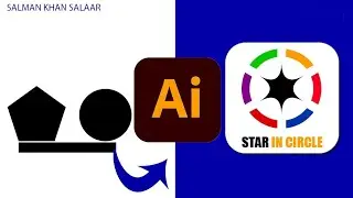 Star in circle logo design || New Star logo design || logo design in Adobe illustrator
