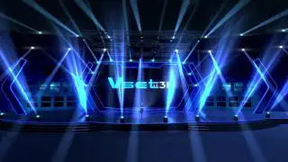 Vset3D live Virtual studio software with Volumetric lights and DMX Fixtures