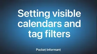 How to set visible calendars and tag filters - Android