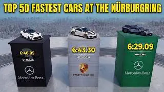 Nürburgring Speed Gap: Top 50 Fastest Lap Times (3D Comparison)