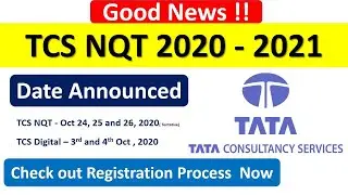 TCS NQT 2021 Date Announced | Check Registration Process , Eligibility and FAQs | Recruitment 2020