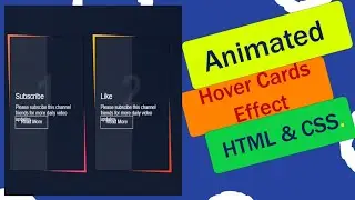 CSS Creative Cards Animation and Hover Effects | Card with Border Effect | 