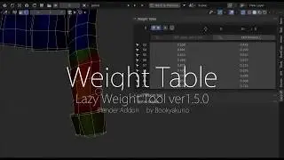 [Blender Addon] Weight Table [Lazy Weight Tool ver1.5.0]