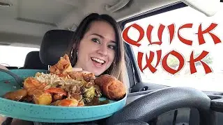 Trying the Royal Hawaiian Combo Plate🐉Quick Wok MUKBANG