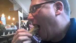 Mighty eating spring rolls