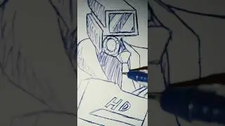 как нарисовать Камера-мена Ученого