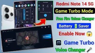 Redmi Note 14 5g Game Turbo Voices Changer Features | Redmi Note 14 Game Turbo Mode Enable Now 😱
