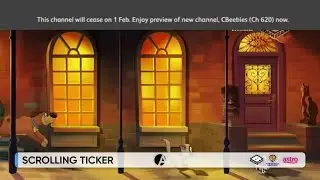 Scrolling Ticker: Boomerang will cease transmission on 1'st February 2023