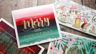 Christmas in July! NEW Stamps from Colorado Craft Co. - Watercolor Backgrounds & No-Line Coloring