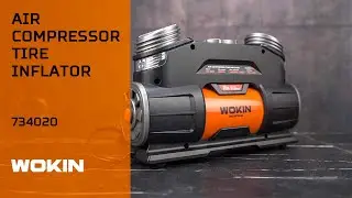 WOKIN DC 12V Air Compressor Tire Inflator for Car Tires with LED Light