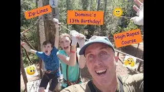 High Ropes Course with Kids - Zip-lines - Family Zipline Challenge (2018)