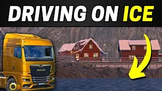 ETS2: DRIFTING on a Frozen Lake in Christmas Event (Winter Map with Snow) | Gameplay