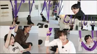 Kim Seokjin Spinning doing the fly yoga 😂💜 | RUN BTS Special Episode - Fly BTS Part - 1