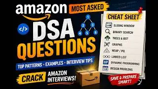 Amazon DSA Interview Cheat Sheet 🔥 Most Repeated Questions
