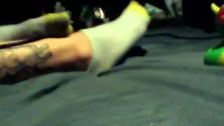 sexy white ankle socks with yellow tips for sale