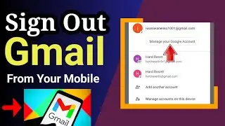 How to logout Gmail account from mobile || how to delete Gmail account || sign out Gmail account