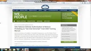Petition to Veto the NDAA