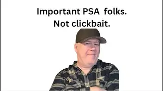 PSA from Jim