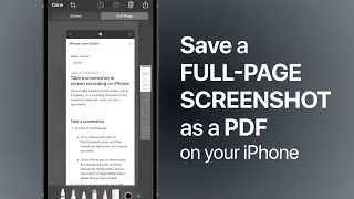 How to save a Full-page Screenshot as a PDF on your iPhone