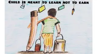 Stop Child Labour Drawing |  Stop Child Labour Poster | World Day Against Child Labour 2021