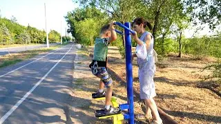 Установили новые спортивные тренажеры по всей Набережной! Спортивный выпуск влога :)
