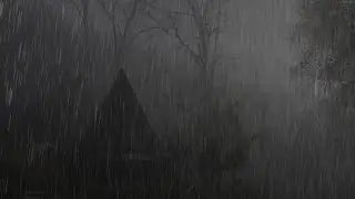 Fall into Sleep in 5 Minutes with Heavy Rain & Thunder on Porch of Farm House in Forest at Night