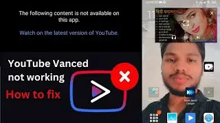YouTube vanced problem | youtube #vanced download | vanced #youtube problem solve | youtube #premium