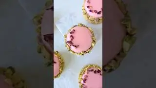 Pistachio, Rose, and Strawberry Tartlet #shorts #tart #baking