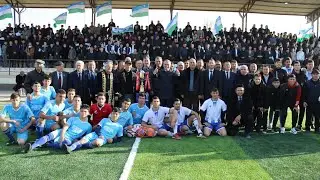 Qarshi davlat universiteti yangi sunʼiy qoplamali futbol maydoni ochilish marosimi