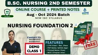 DEMO CLASS 1 | fundamental of nursing | bsc nursing 2nd semester | B. Sc NURSING 2024 | fon 2