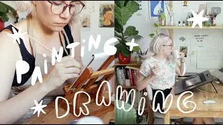 illustrator doing illustration things ☼ studio vlog