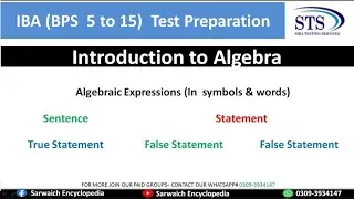 Introduction to Algebra | Algebra Lecture 1