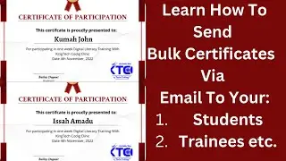 How To Send Bulk Certificates To Your Students, Trainees Via Email