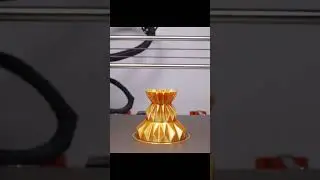 3D Printing Golden Cup Time Lapse