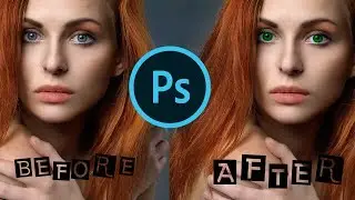 A simple trick to change the eye color in Photoshop!