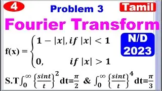 TPDE | MA3351 | Unit 4 | Fourier Transform | Fourier Transform in Tamil | Problem 3